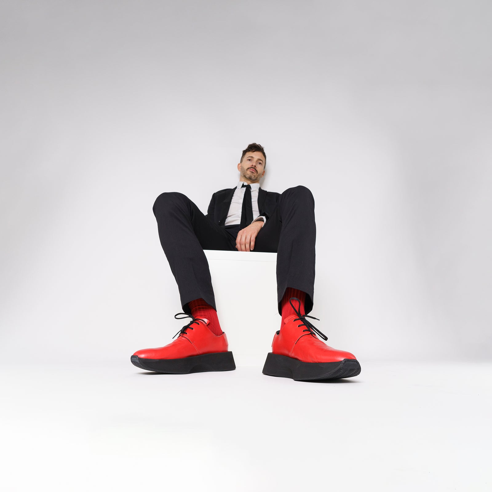 MARATOWN Men's Most Comfortable Dress Shoes, red
