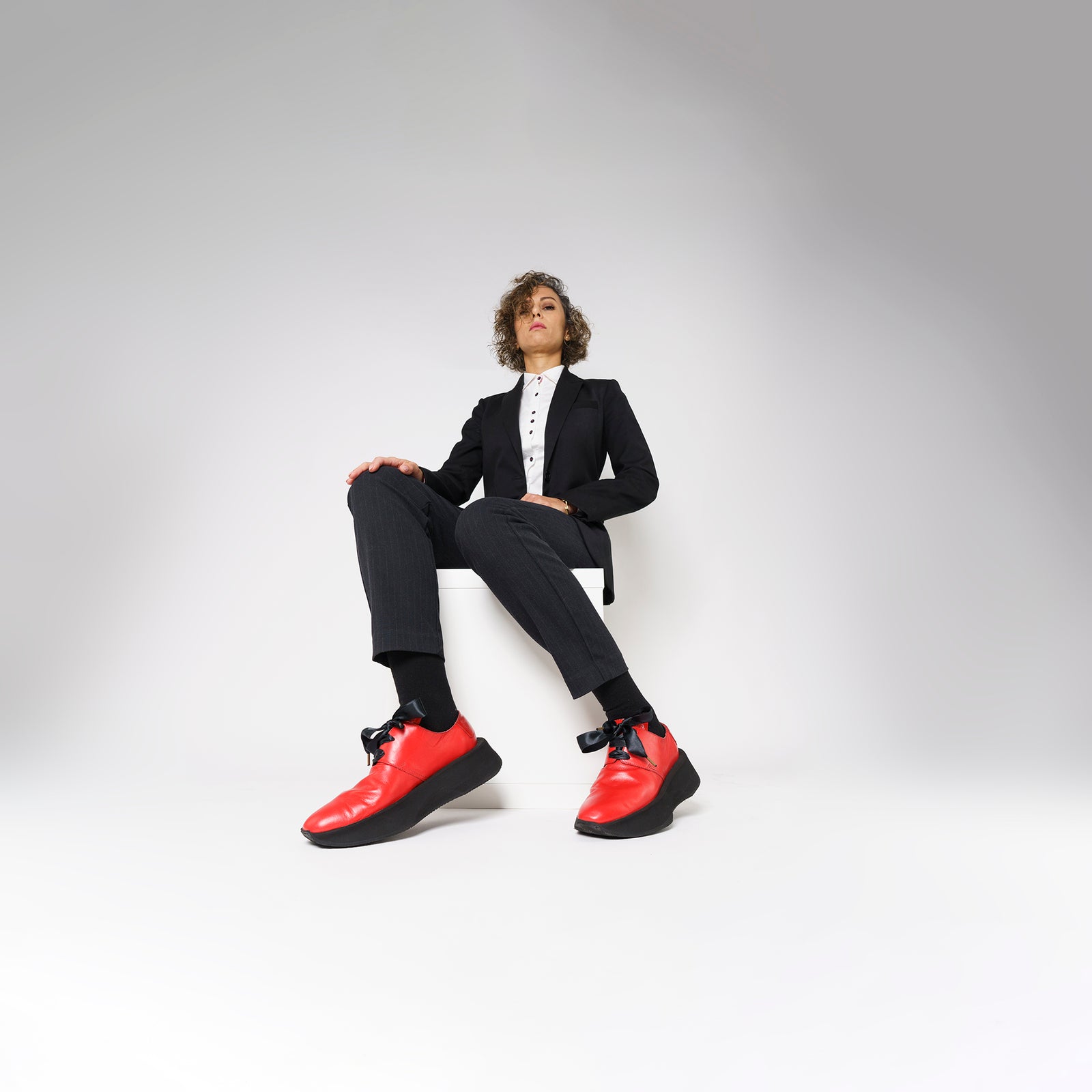 MARATOWN Women's Most Comfortable Dress sneakers, red
