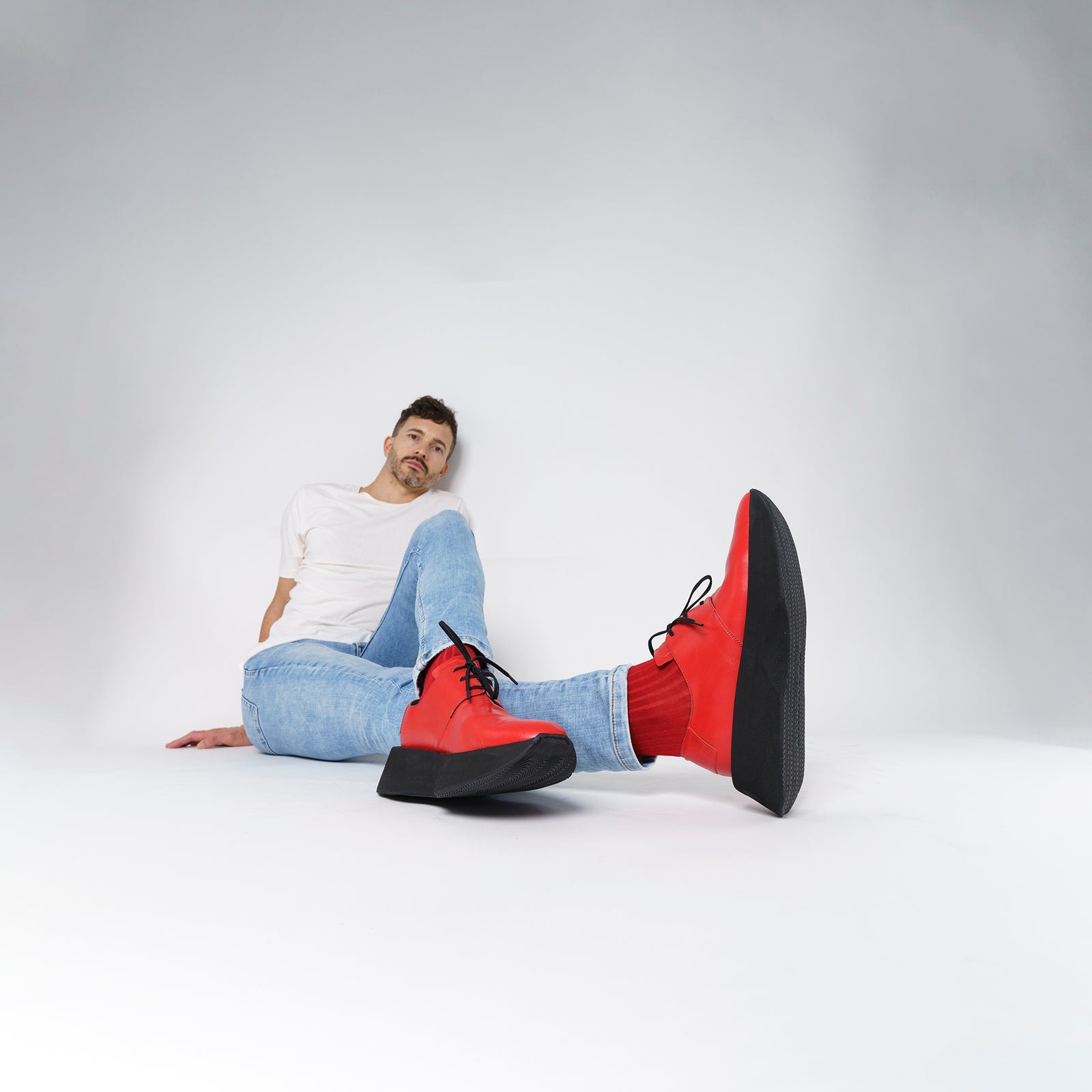 MARATOWN men's Most Comfortable Dress Shoes, red
