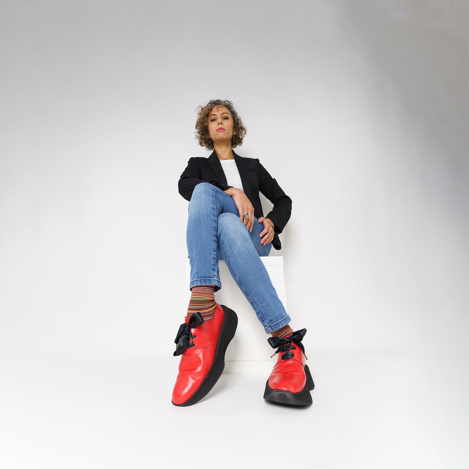 MARATOWN Women's Most Comfortable Dress sneakers, red
