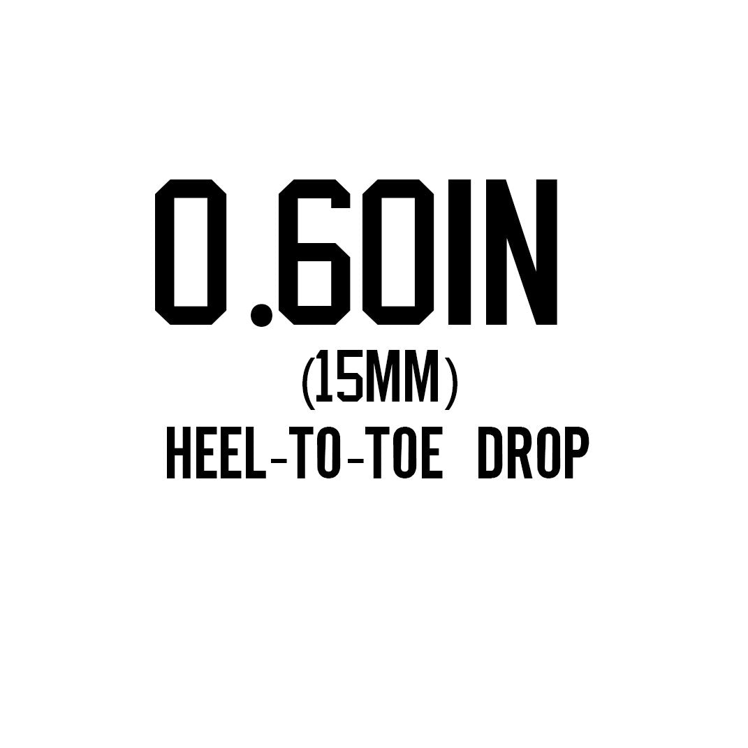 maratown drop sole Standing all day at work? Thanks to the heel-to-toe drop, the pressure spreads between your heel and forefoot, relieving any stress in your heels. Rear height: 1.85 in (47 mm)Front height: 1.26 in (32 mm)