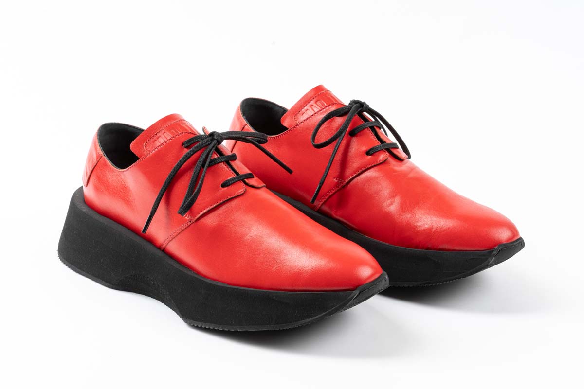 Red Leather Mens Maratown dressed up sneakers maximalist cushy cushioned shoes most comfortable dress shoes walkinng on clouds dress shoes minimalist sneakers dress shoes for walking all day squishy sole