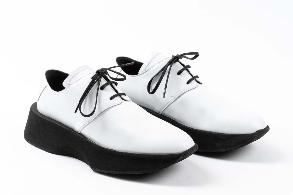 The Maratown's Running Dress Sneakers for men, white leather, the most comfortable dress Sneakers 